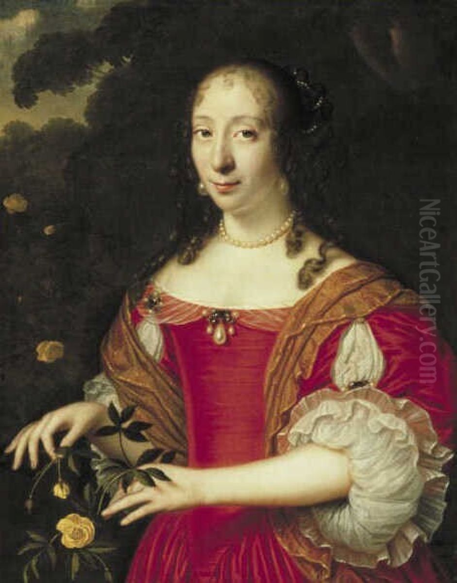 Portret van een vrouw Oil Painting by Pieter Nason