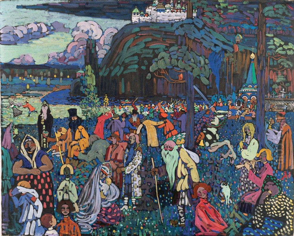 La Vie coloree Oil Painting by Wassily Kandinsky