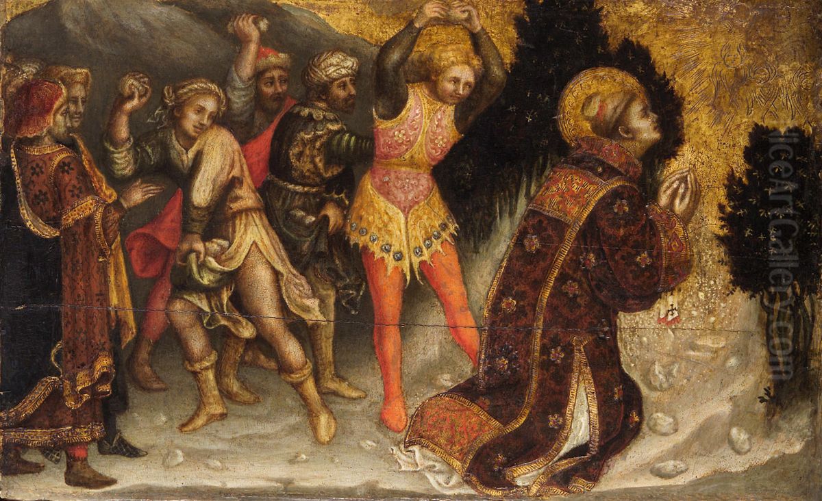 Stoning of St. Stephen Oil Painting by Gentile Da Fabriano