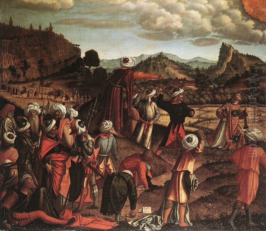 The Stoning of St Stephen Oil Painting by Vittore Carpaccio