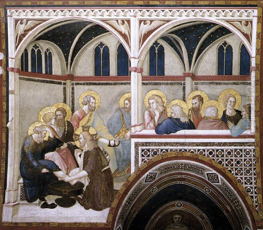 The Washing of the Feet Oil Painting by Pietro Lorenzetti