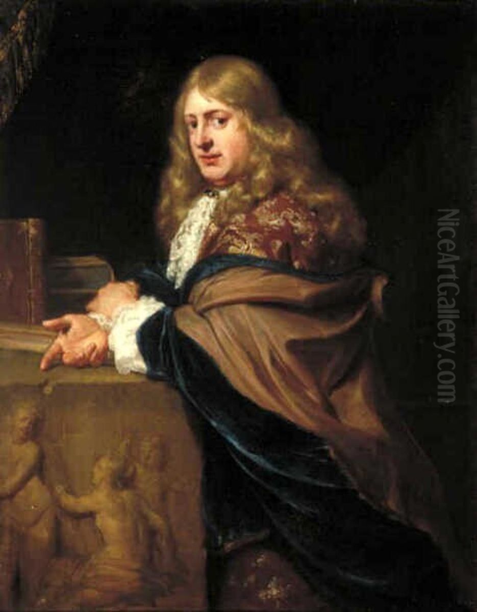 Portret van een man Oil Painting by David van der Plas