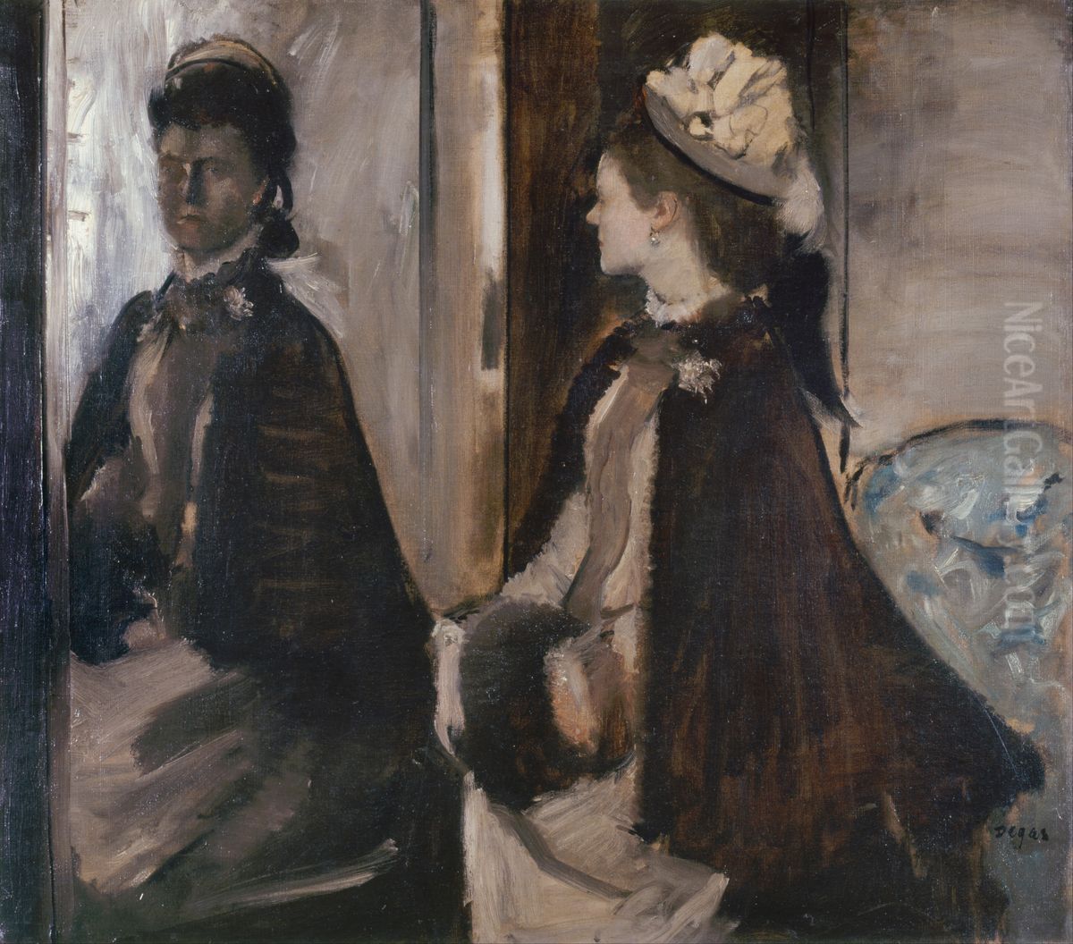 Madame Jeantaud au miroir Oil Painting by Edgar Degas