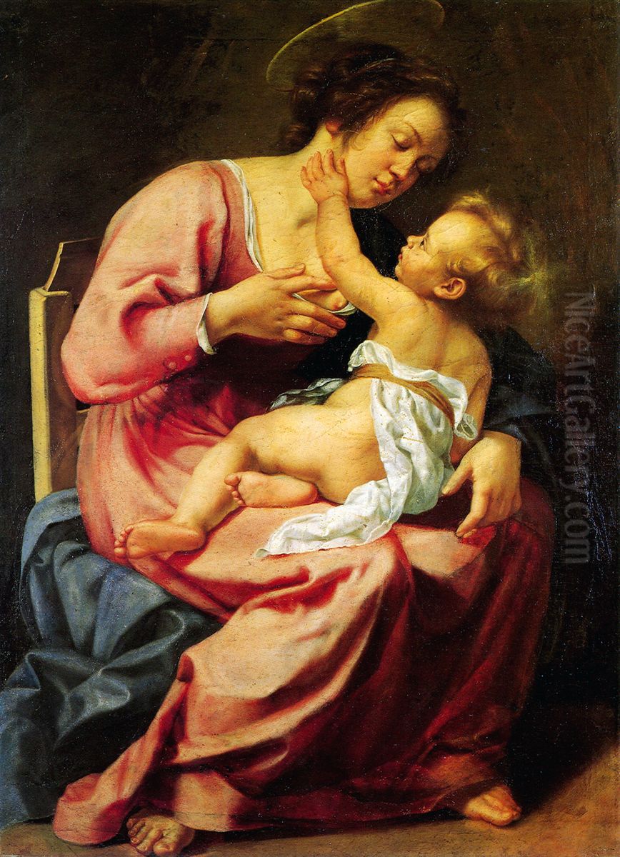 Madonna col Bambino Oil Painting by Artemisia Gentileschi