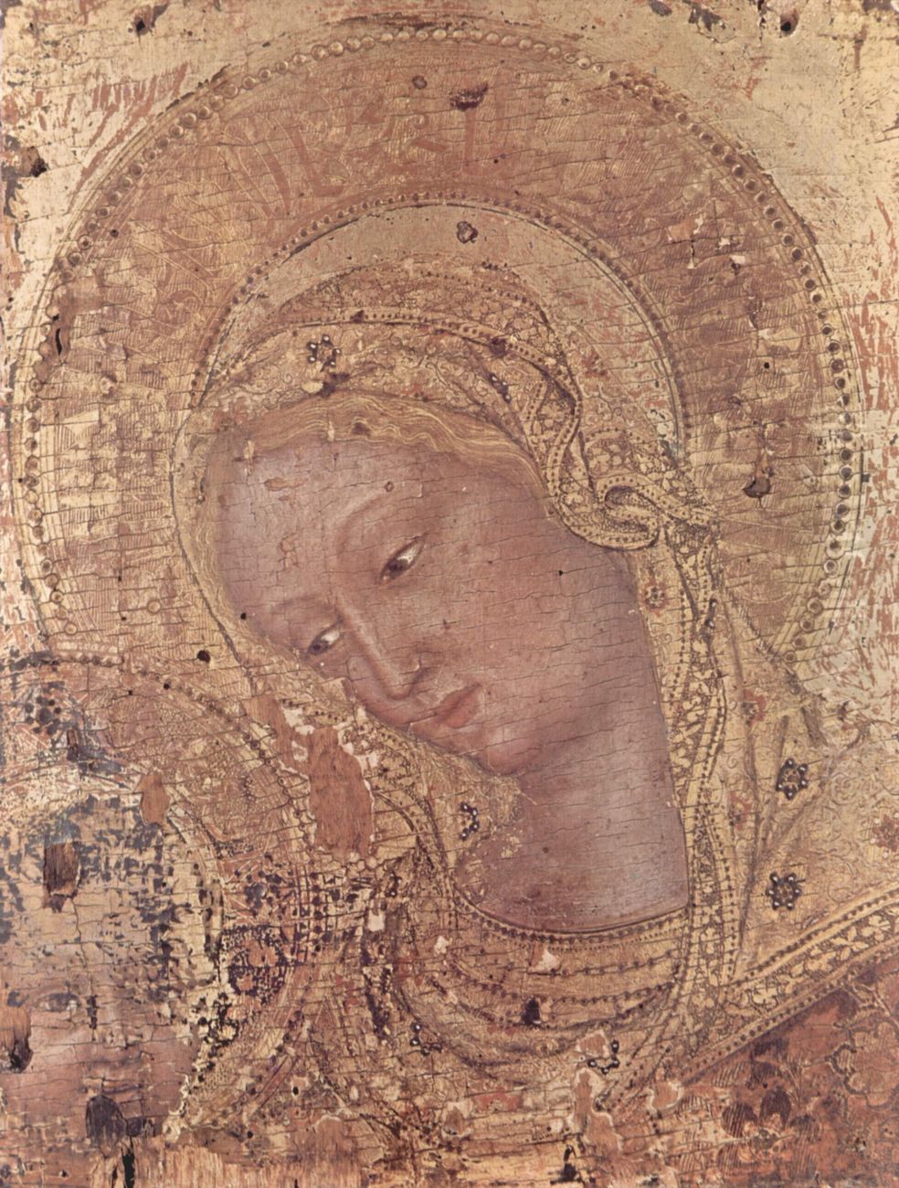 Madonna, Fragment Oil Painting by Gentile Da Fabriano