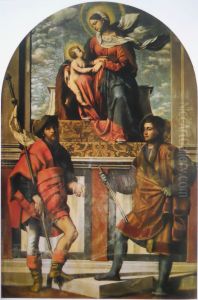 Madonna and child with Saints Roch and Sebastian