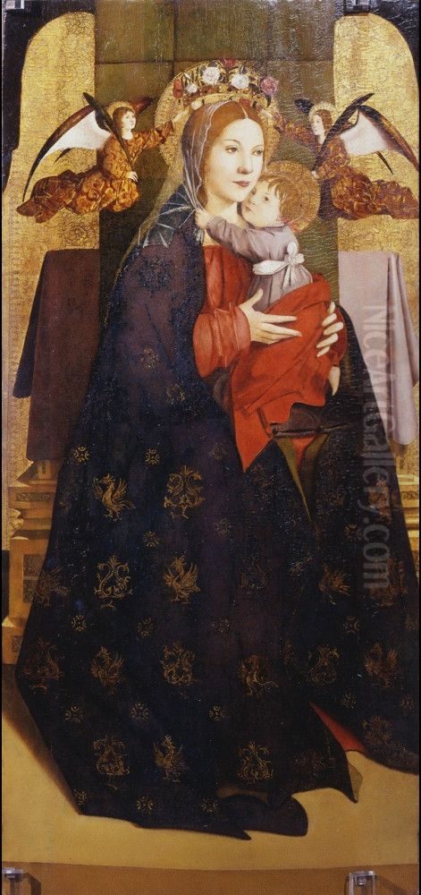 Madonna Uffizi Oil Painting by Antonello da Messina