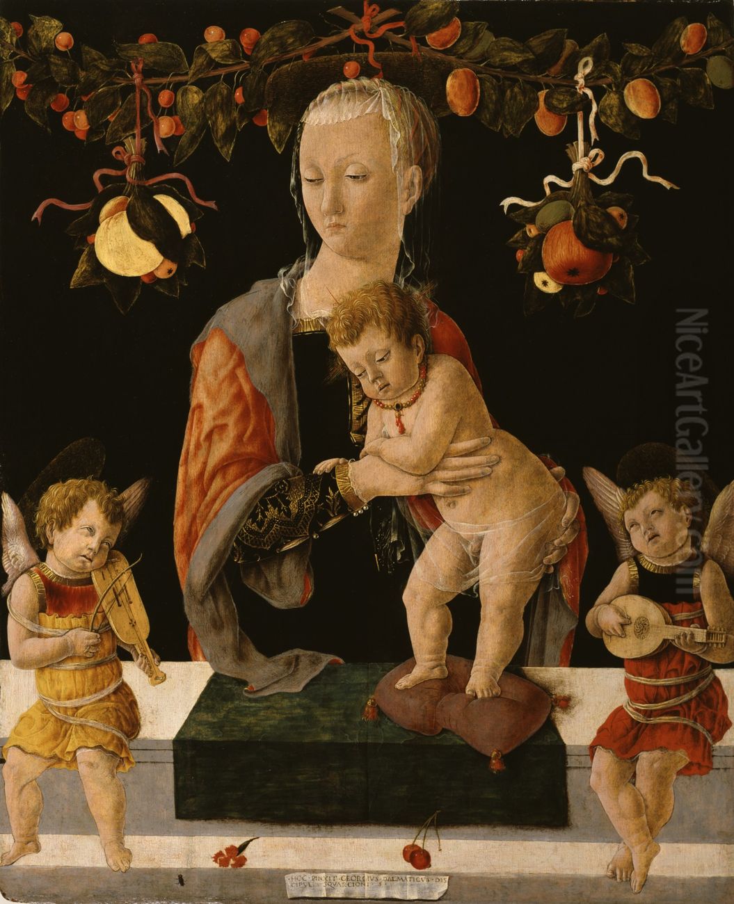 Madonna and Child with Angels Oil Painting by Giorgio Schiavone