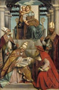 Virgin and Child Enthroned with the Four Fathers of the Latin Church