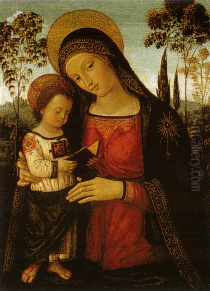 Madonna and Child Oil Painting by Pinturicchio