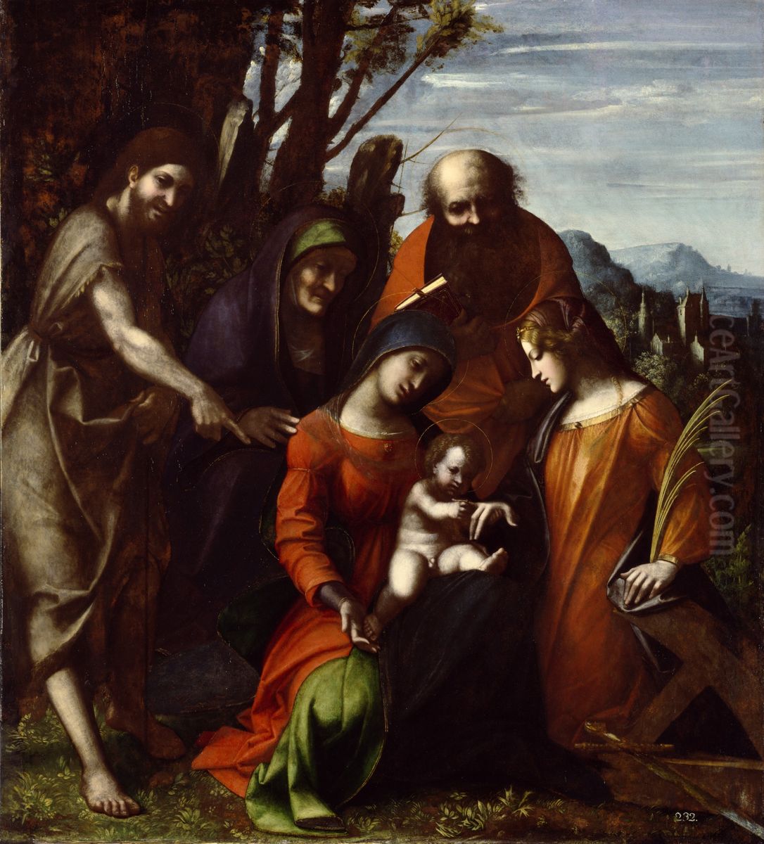 The Mystic Marriage of Saint Catherine Oil Painting by Antonio da Correggio