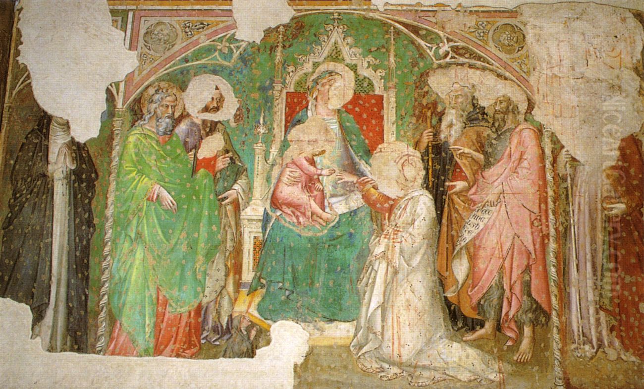Mystical marriage of Saint Catherine Oil Painting by Spinello Aretino