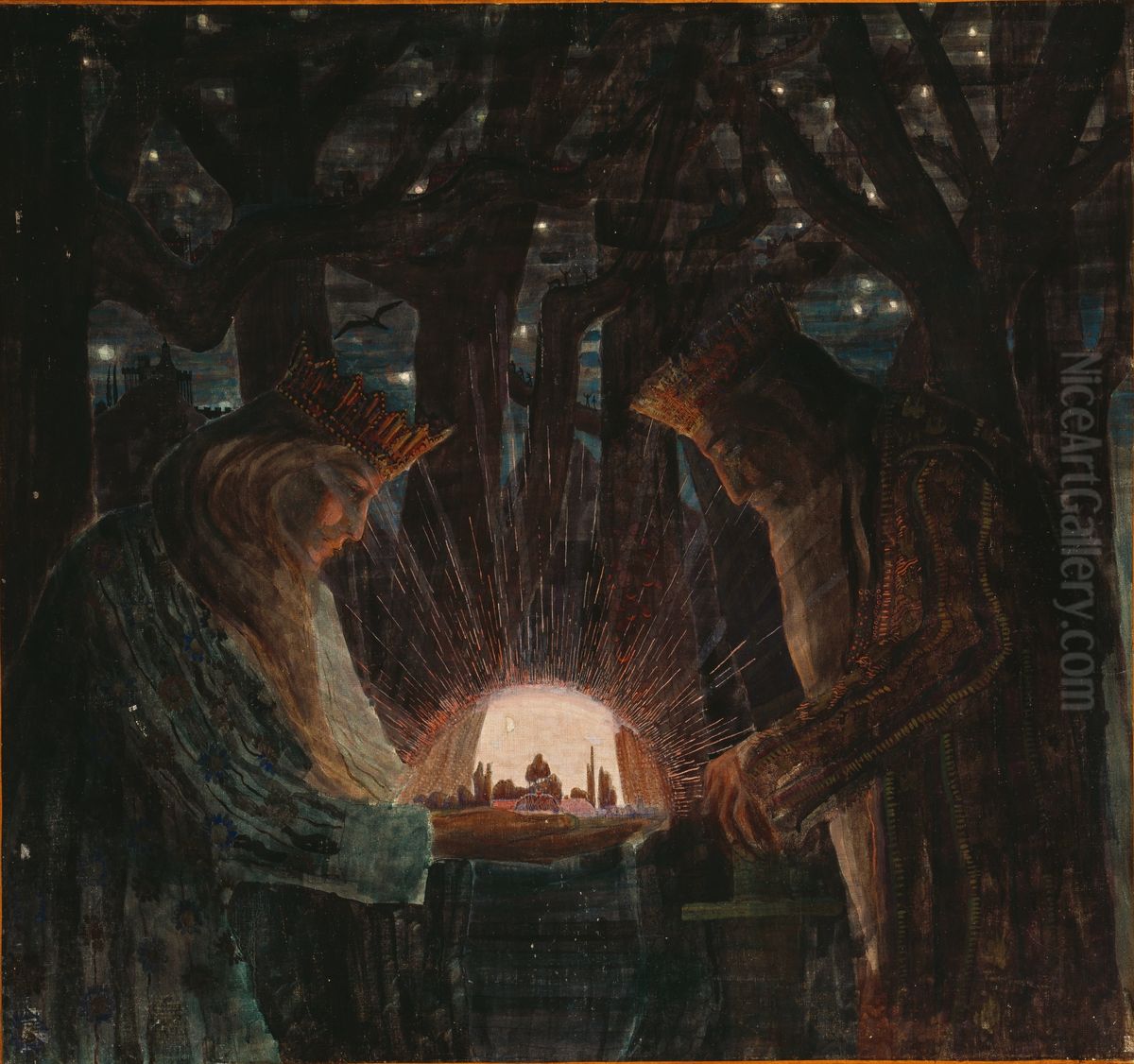Painting by Mikalojus Konstantinas Ciurlionis. Oil Painting by Mikalojus Konstantinas Ciurlionis