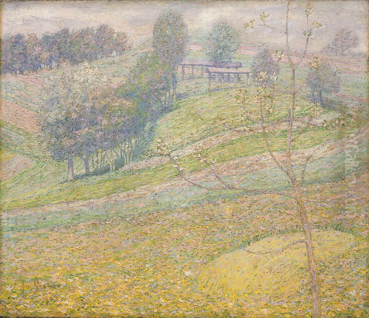 Pomlad Oil Painting by Ivan Grohar