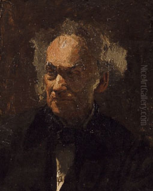 Study of the Head of Dr. Gross Oil Painting by Thomas Cowperthwait Eakins