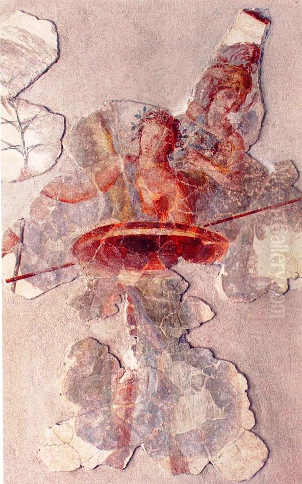 Minerva Oil Painting by Antiquarium  (Castellammare di Stabia)
