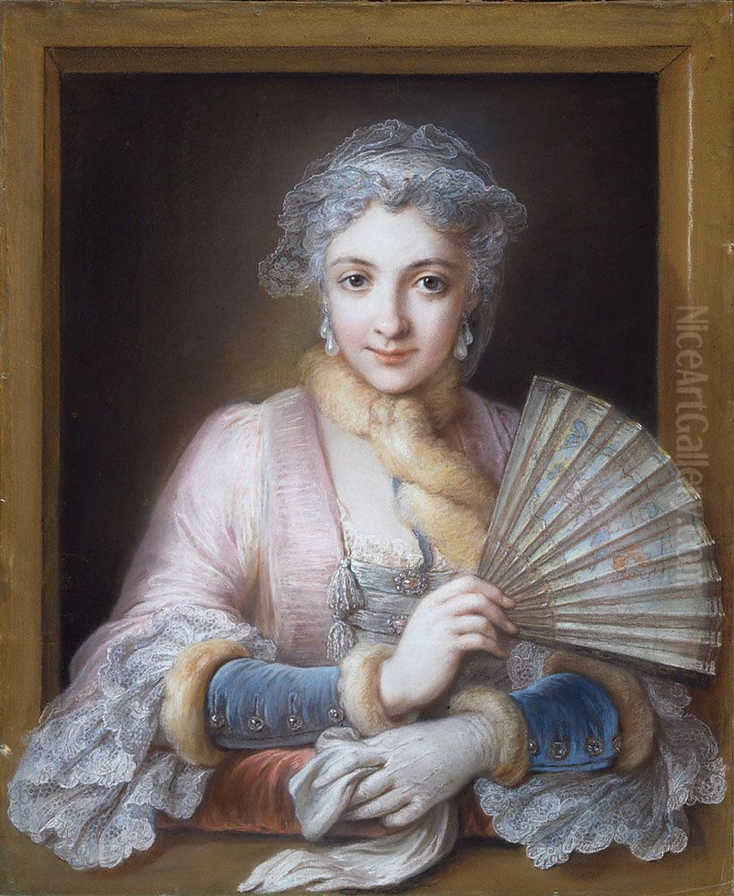 Portrait of the Marquise of Lamure Oil Painting by Charles-Antoine Coypel