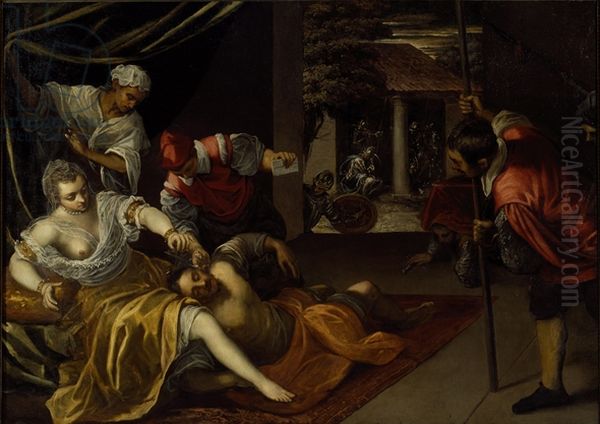 Samson and Delilah Oil Painting by Jacopo Tintoretto