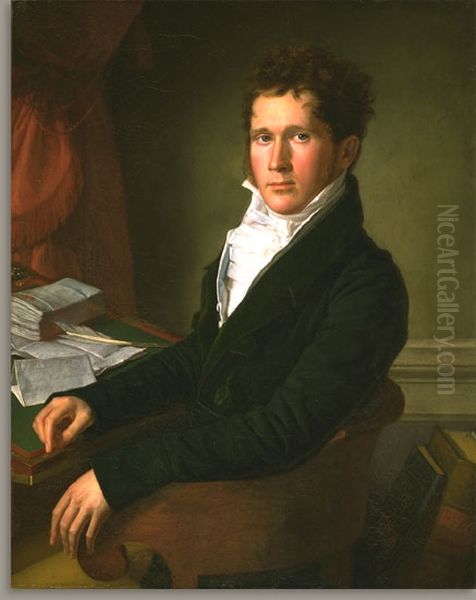 Portrait of Sampson Vryling Stoddard Wilder Oil Painting by John Vanderlyn