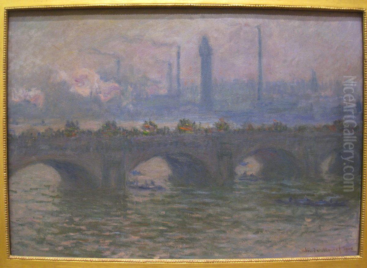 Waterloo Bridge Oil Painting by Claude Oscar Monet
