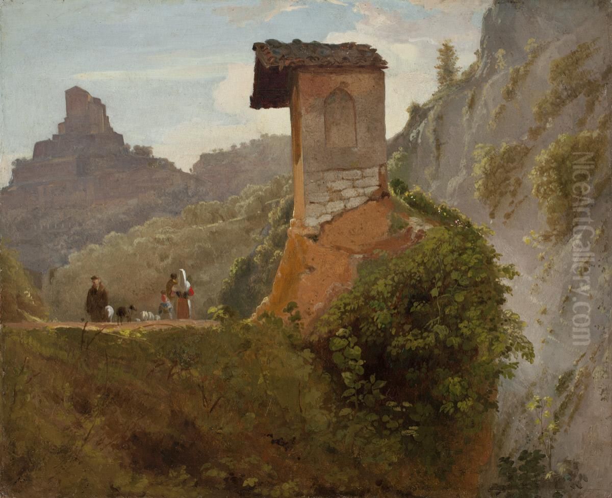 Sketch for the Chapel of the Virgin at Subiaco Oil Painting by Samuel Finley Breese Morse