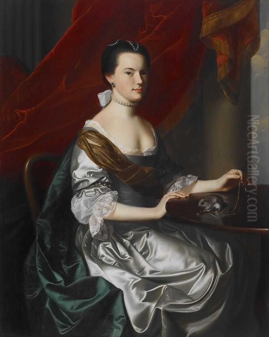 Mrs. Theodore Atkinson Jr. (Frances Deering Wentworth) Oil Painting by John Singleton Copley