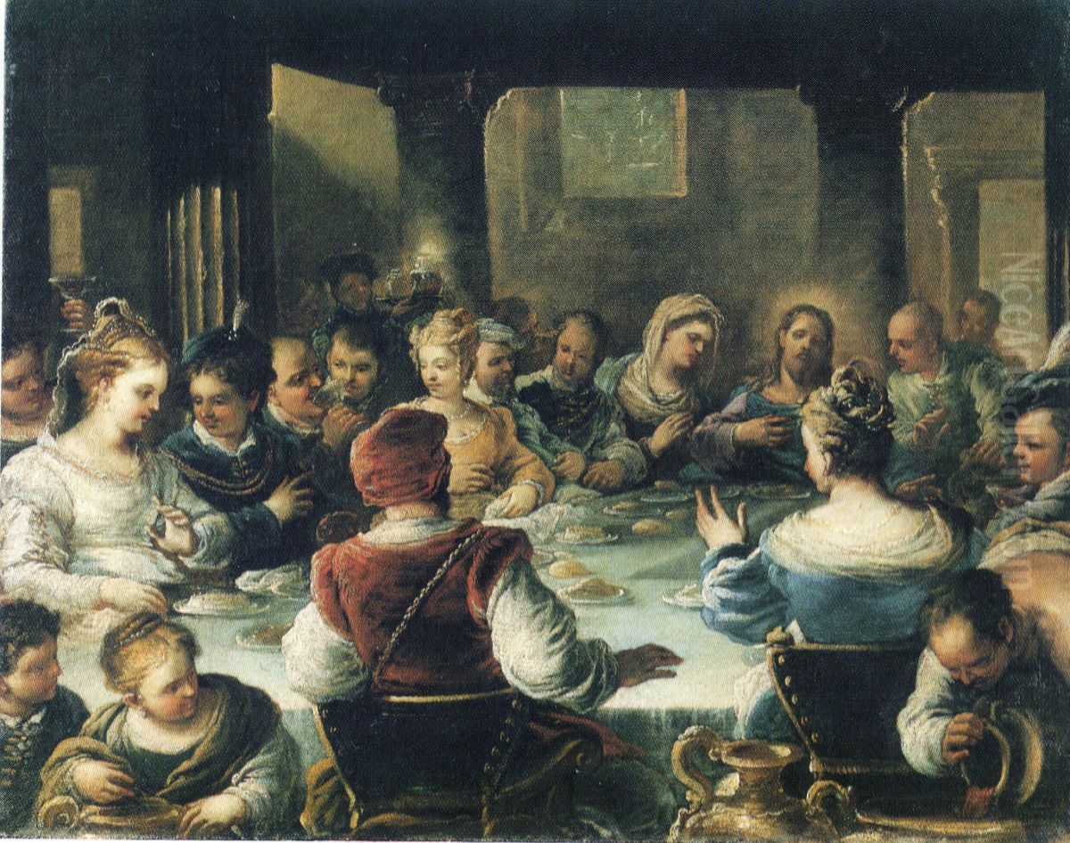 Marriage at Cana Oil Painting by Luca Giordano