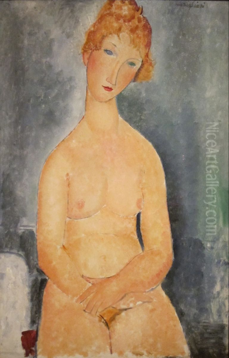 Seated Nude Oil Painting by Amedeo Modigliani