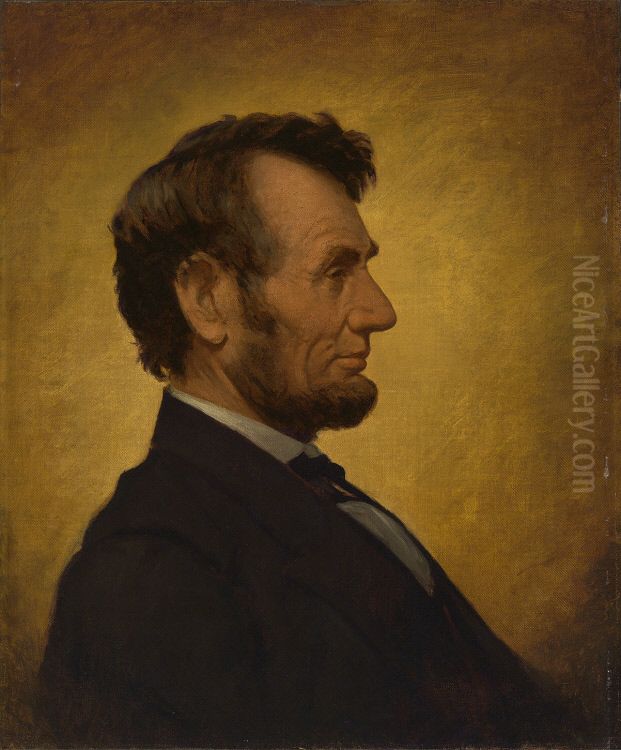 The Penny Image of Abraham Lincoln Oil Painting by William Willard