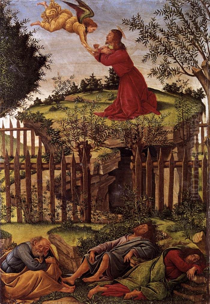 Agony in the Garden Oil Painting by Sandro Botticelli