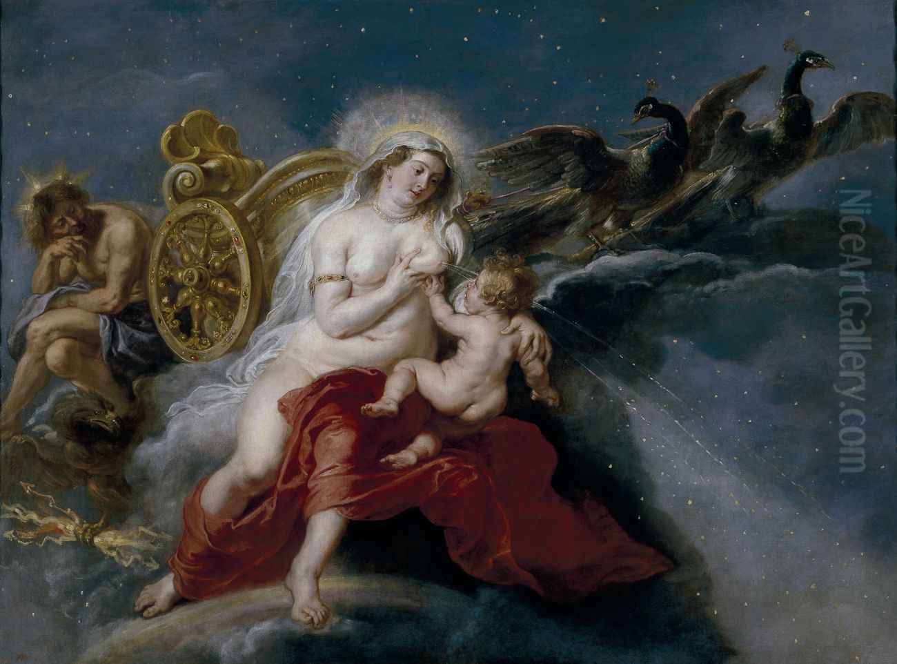 The creation of the milky way (Ovid, Metamorphoses, I, 168-171) Oil Painting by (studio of) Rubens, Peter Paul