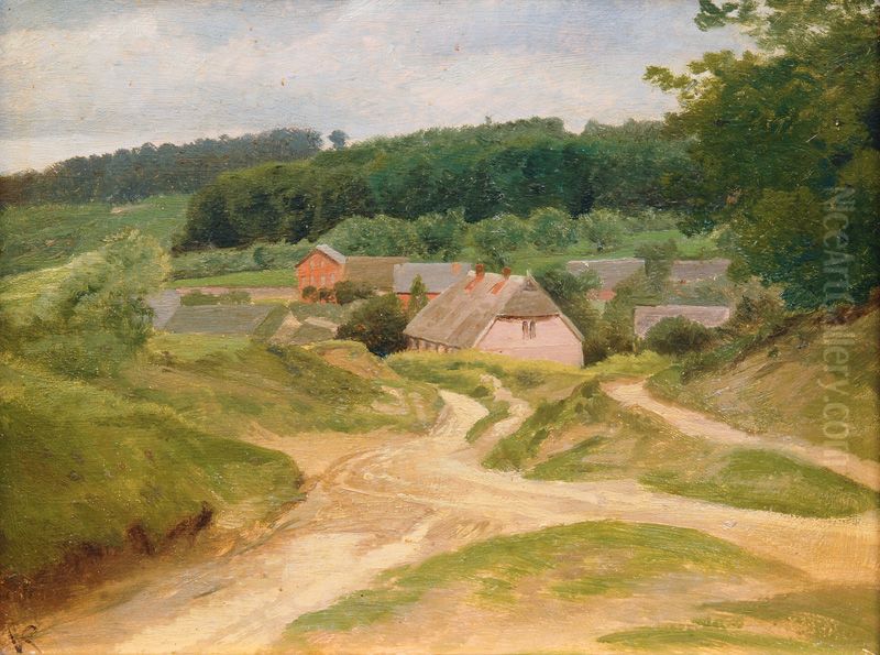 Blick auf Tesperhude Oil Painting by Valentin Ruths