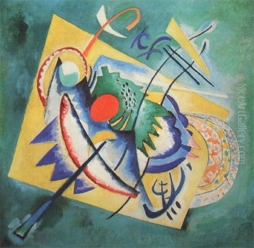 Red Oval Oil Painting by Wassily Kandinsky