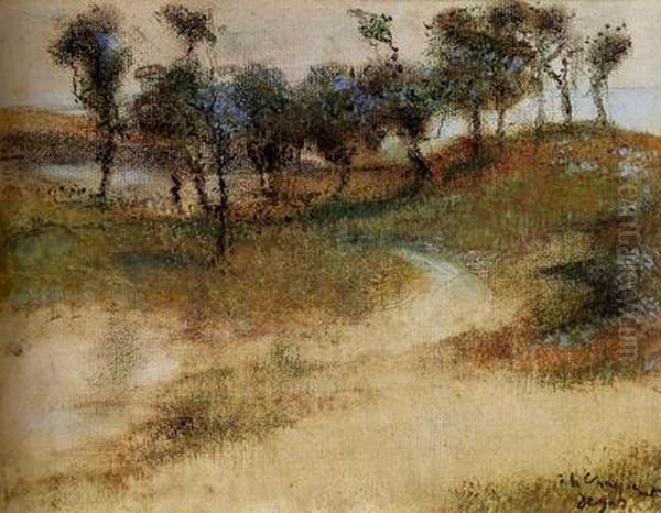 Paesaggio in riva al mare Oil Painting by Edgar Degas