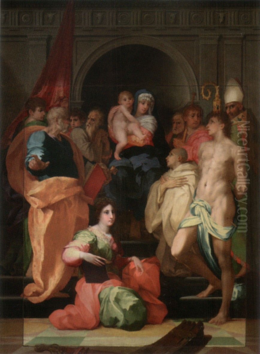 Sacred conversation Oil Painting by Rosso Fiorentino