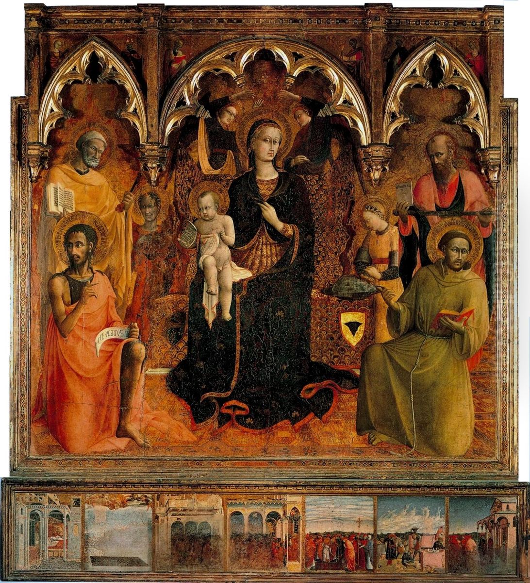 The Virgin and Child with Saints Oil Painting by Stefano di Giovanni