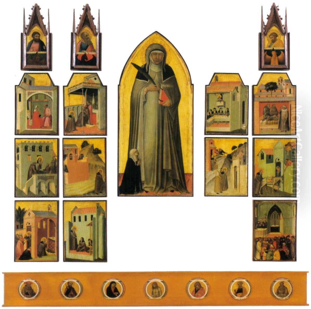 Beata Umilta Altarpiece Oil Painting by Pietro Lorenzetti