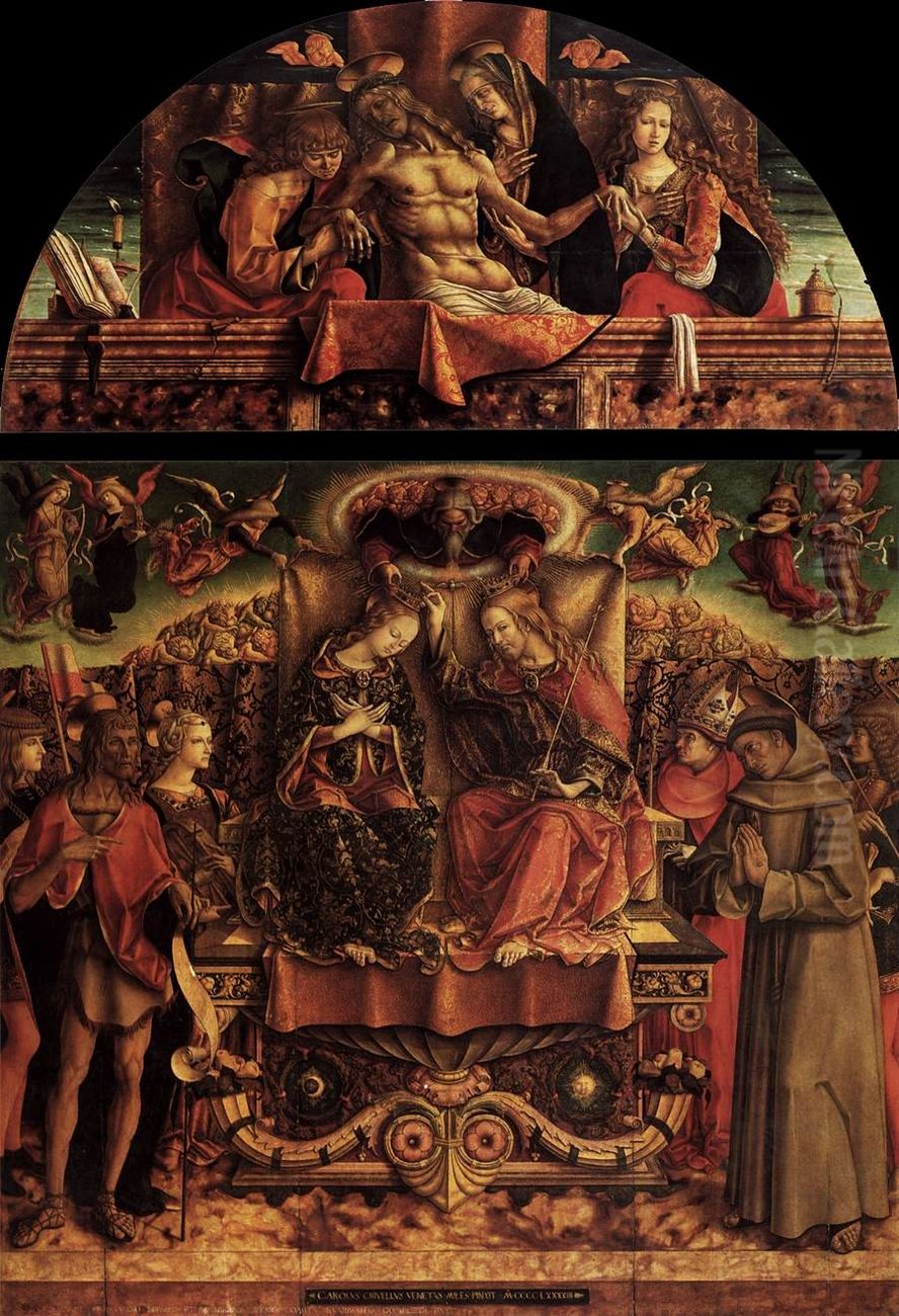 Coronation of the Virgin Oil Painting by Carlo Crivelli