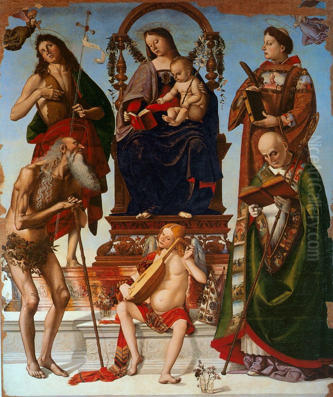 Pala di Sant'Onofrio Oil Painting by Luca Signorelli