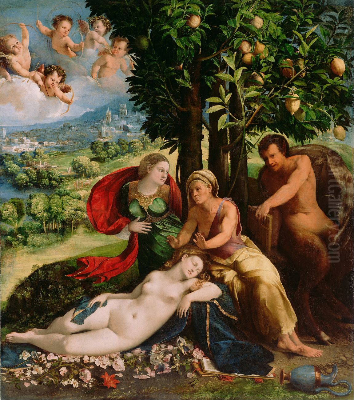 Mythological Scene Oil Painting by Dosso Dossi