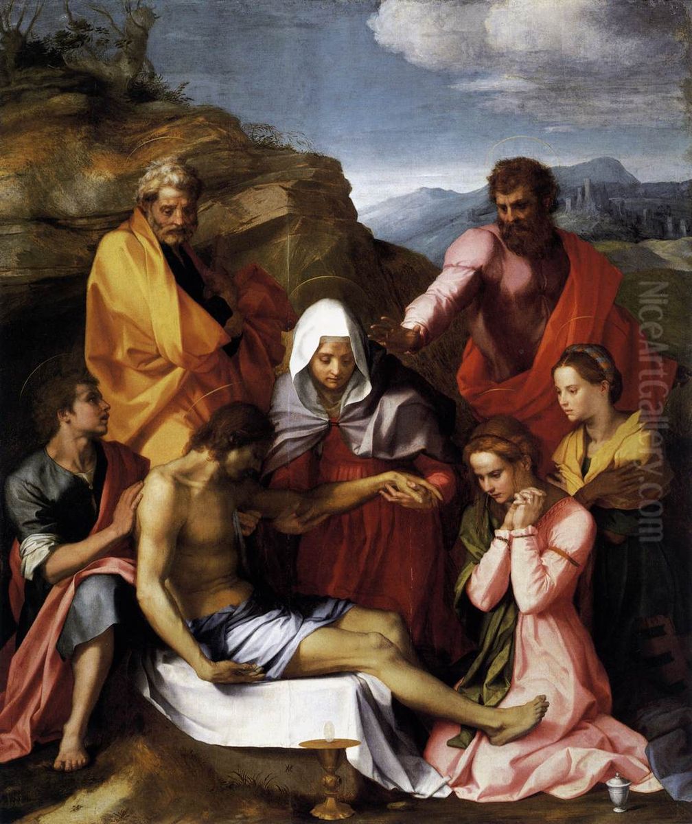 Pieta with Saints Oil Painting by Andrea Del Sarto