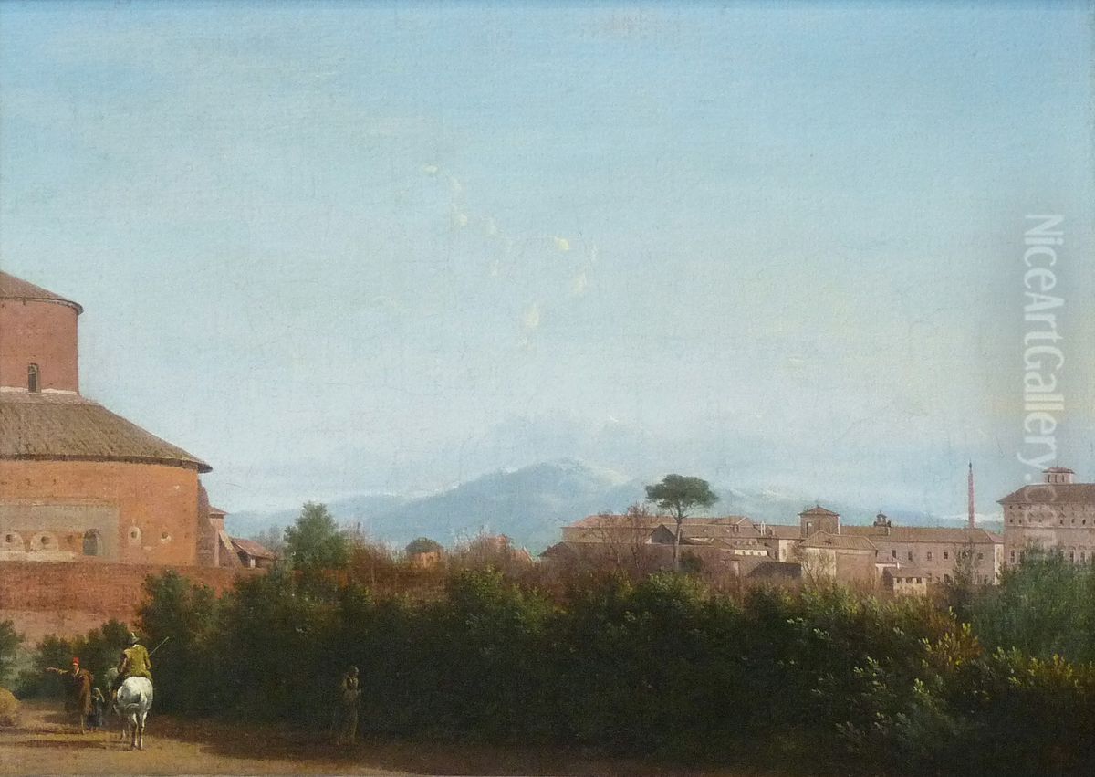 Landscape with a view of Rome, as seen from the garden of the Villa Celimontana Oil Painting by Frederik de Moucheron