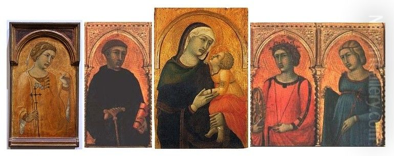 Monticchiello Altarpiece Oil Painting by Pietro Lorenzetti