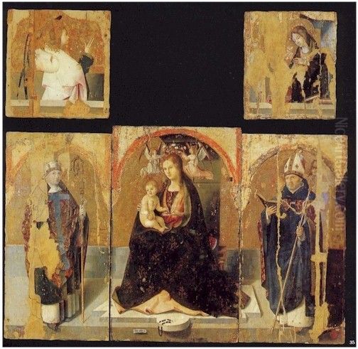 Madonna del Rosario Oil Painting by Antonello da Messina