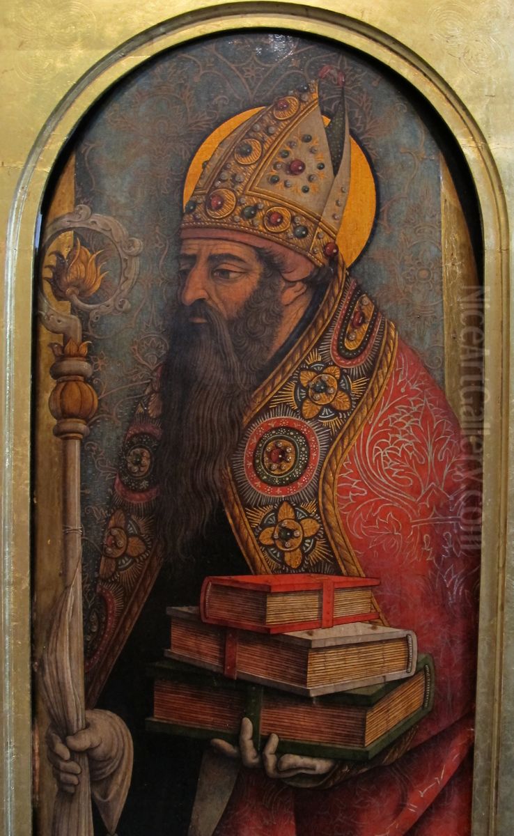 St. Augustine Oil Painting by Carlo Crivelli