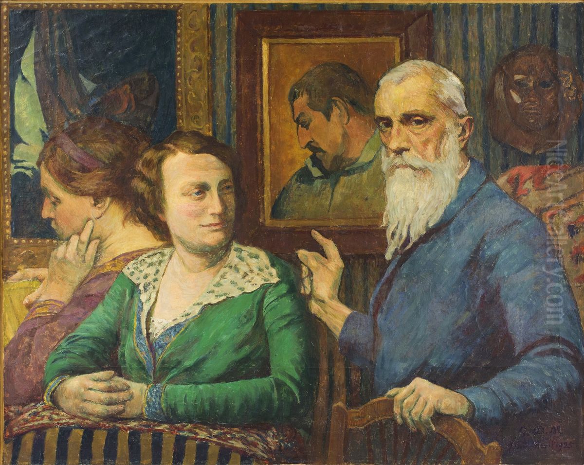 Homenatge a Gauguin Oil Painting by George-Daniel de Monfreid