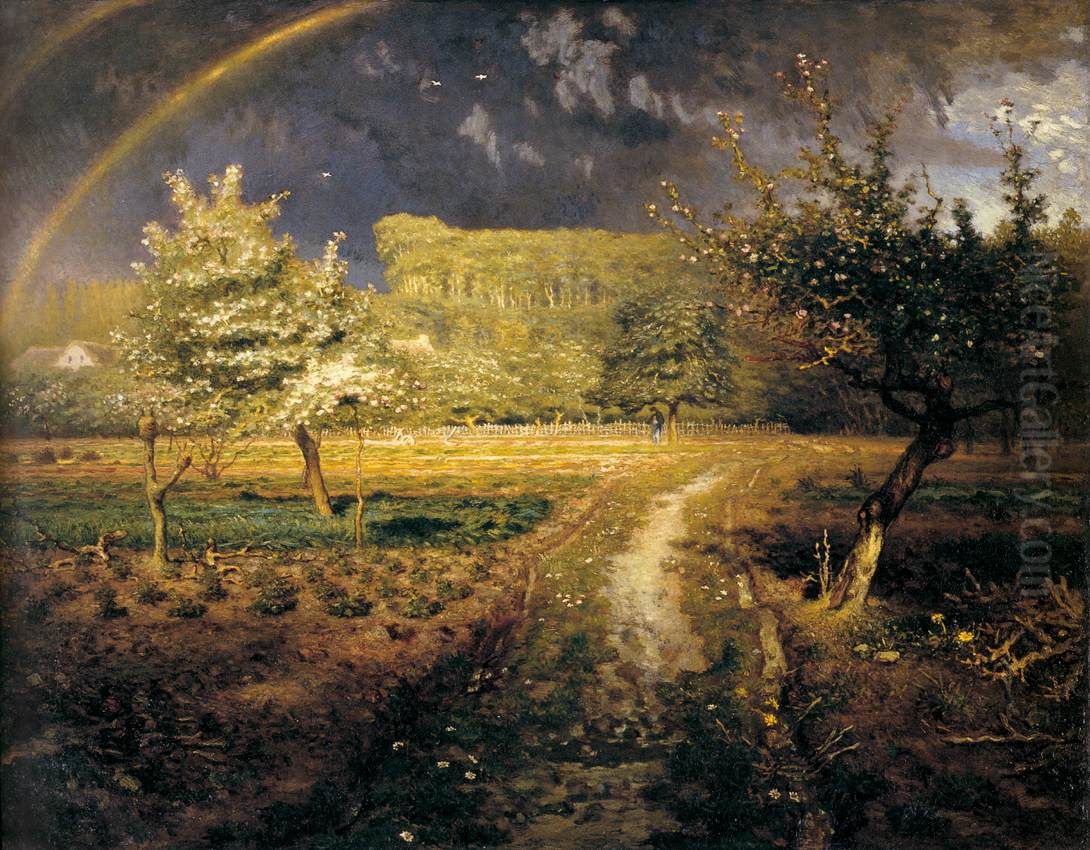 Spring Oil Painting by Jean-Francois Millet