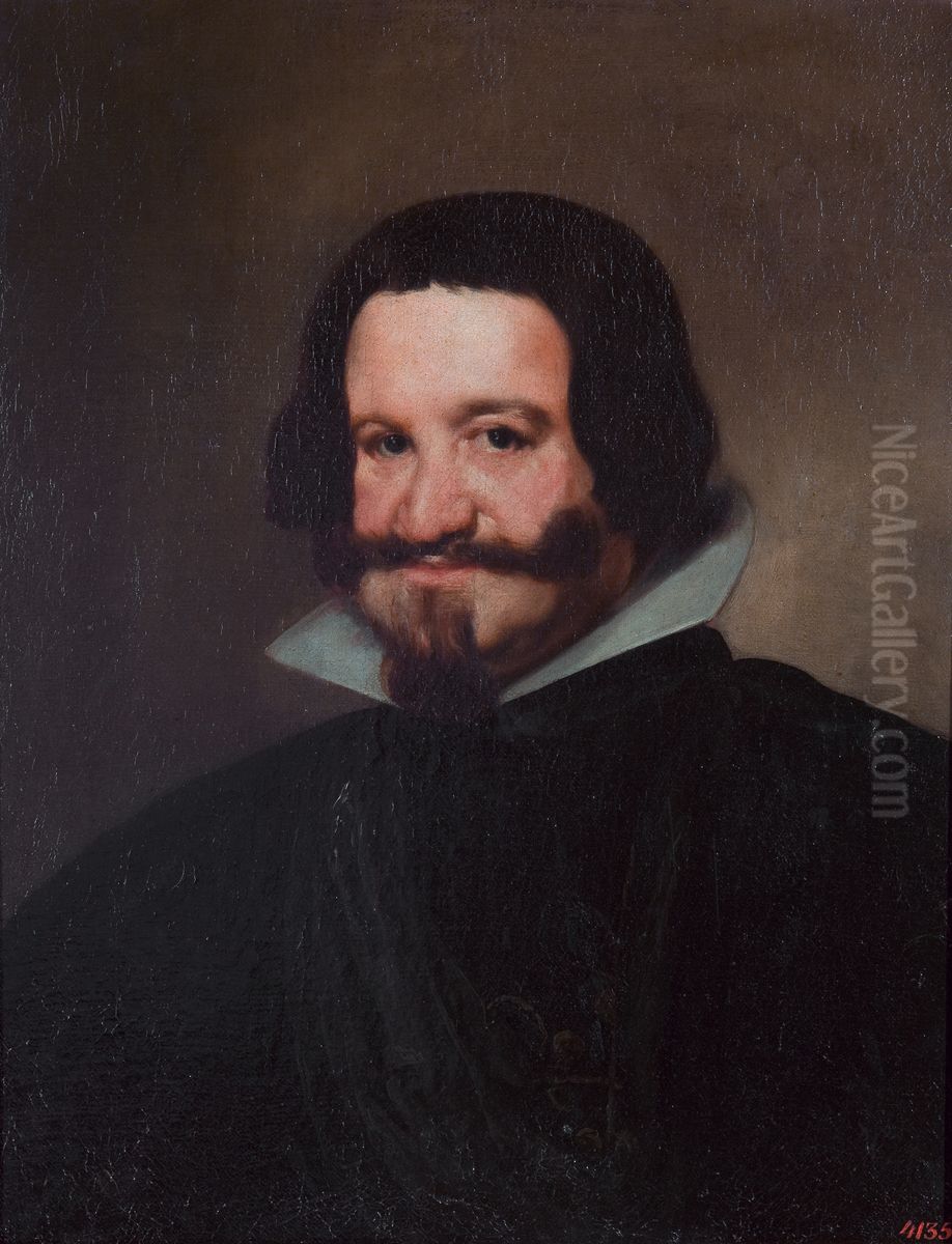 El Conde-Duque de Olivares Oil Painting by Diego Rodriguez de Silva y Velazquez