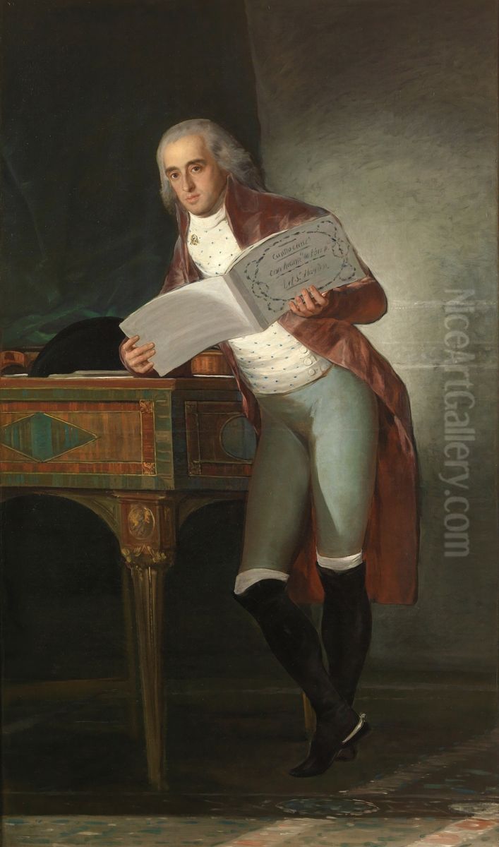 Jose Alvarez de Toledo, marques de Villafranca y duque de Alba Oil Painting by Francisco Goya Fuendetodos