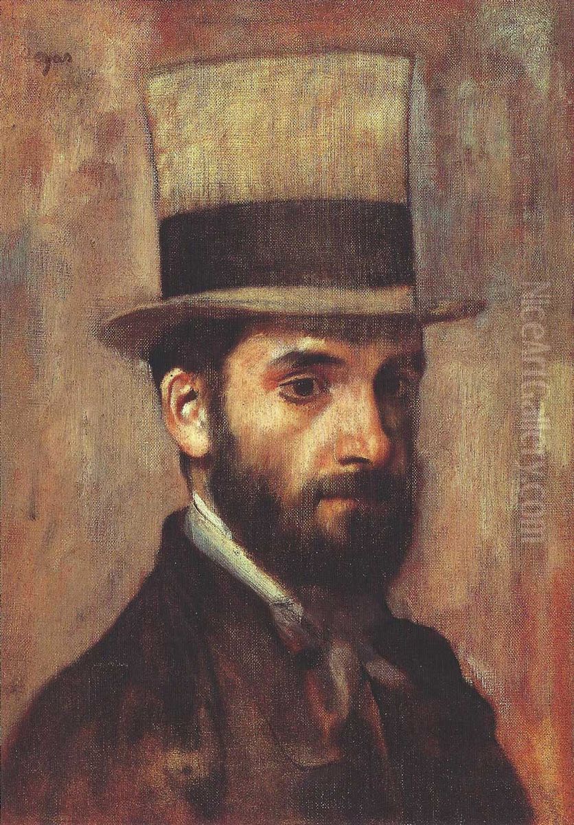 Portrait of Leon Bonnat Oil Painting by Edgar Degas